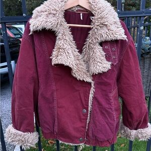 Free People Owen Sherpa Teddy Jacket
